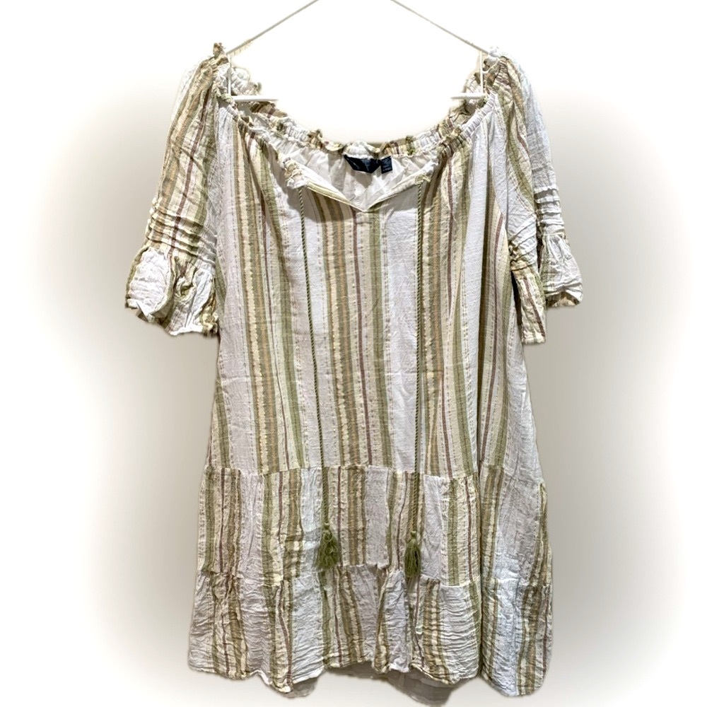 Mlle Gabriel Gauze style bohemian mini dress XL
